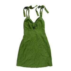 Monteau Los Angeles Green Tie Strap Mini Dress Women’s XS